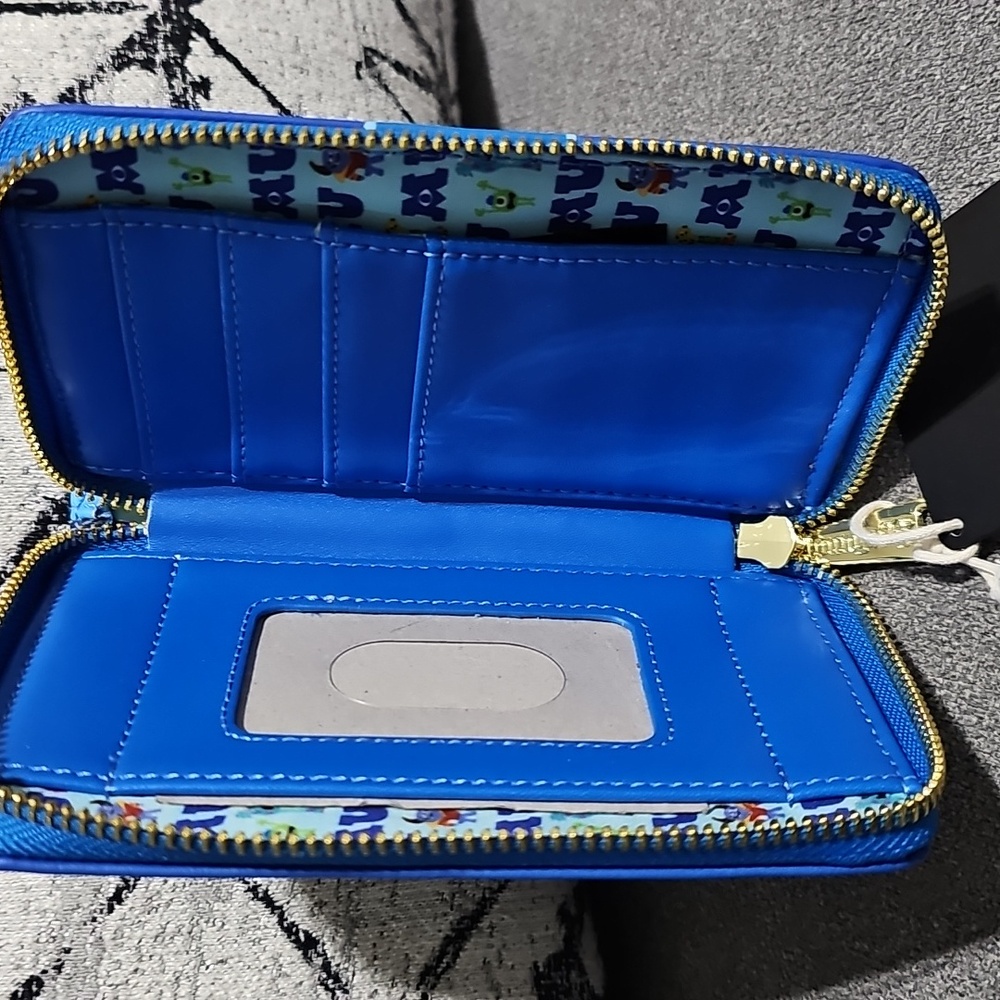 Loungefly x Pixar Monsters University Blue Zip Wallet. Tags removed -never used - Picture 7 of 8